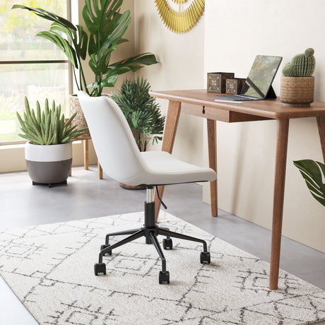 Byron White Office Chair by Zuomod at Eve Furniture