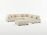 Traverse Taupe Ottoman by Homelegance at Eve Furniture
