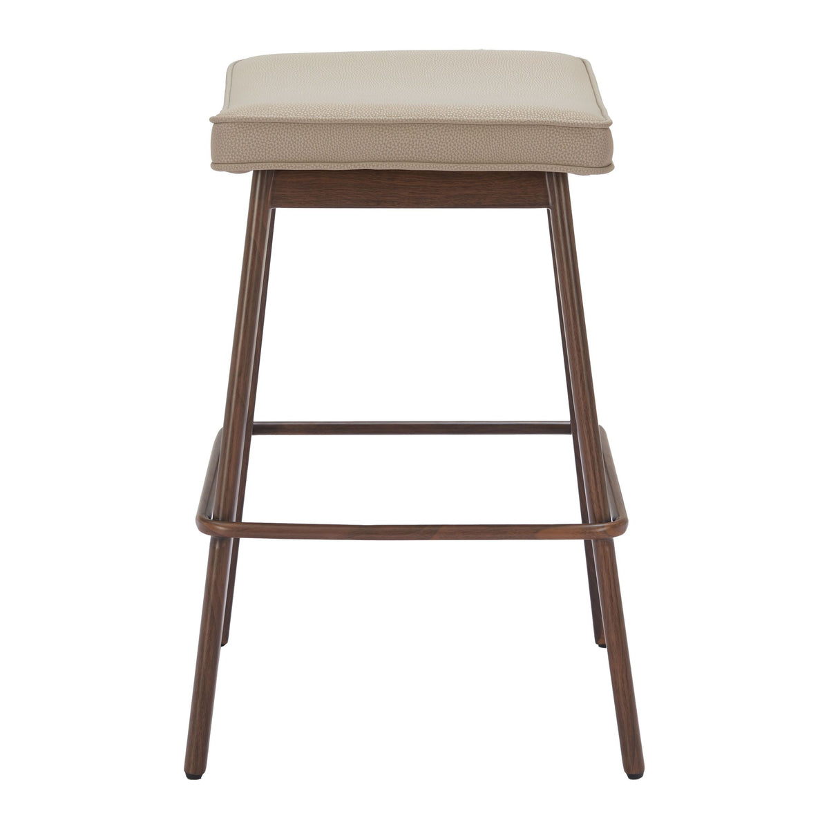 Divat Counter Stool Beige & Walnut - Image 3