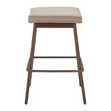 Divat Counter Stool Beige & Walnut - Image 3