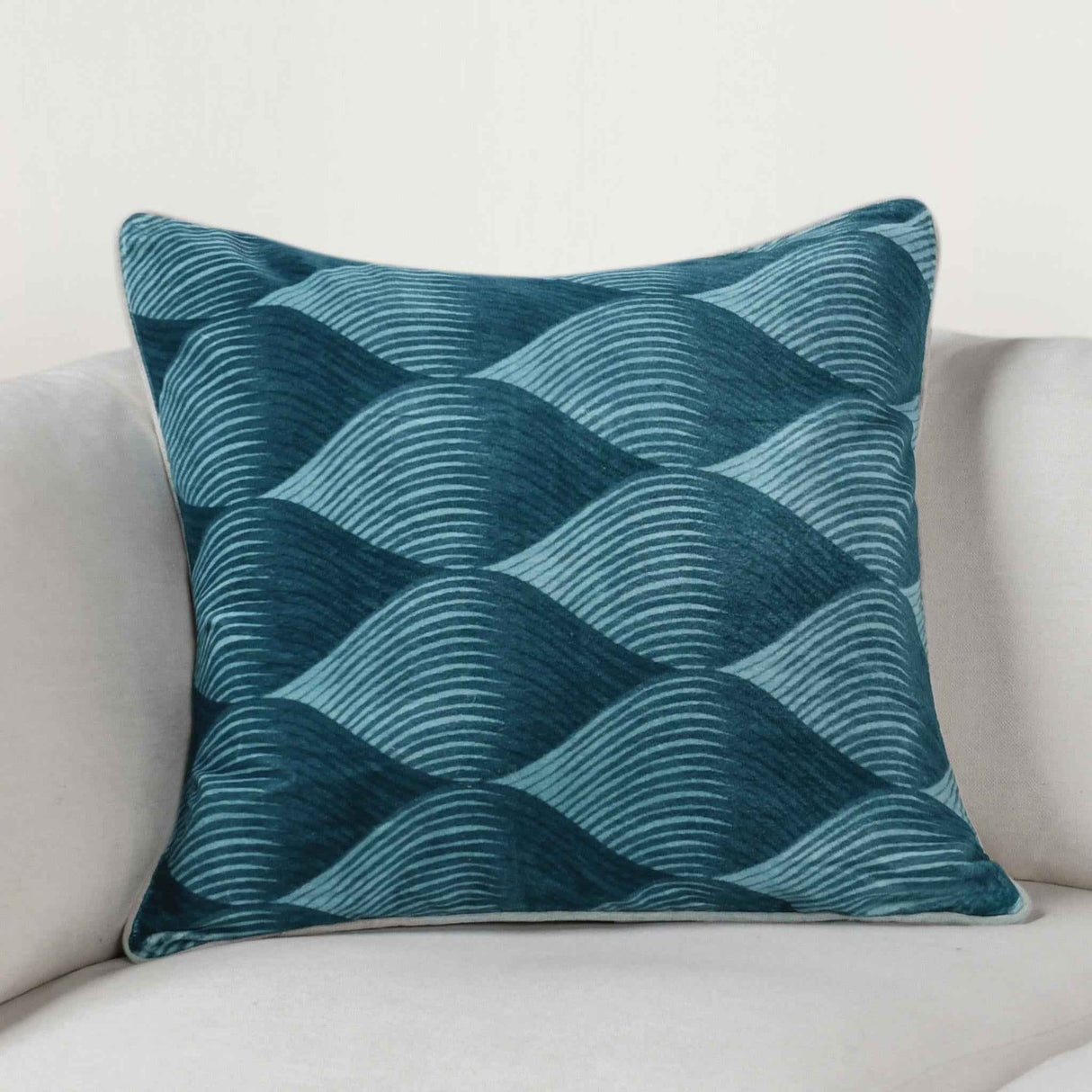 CA Scala Sea Glass Blue 22x22 Throw Pillow (Set of 2) by Classic Home at Eve Furniture