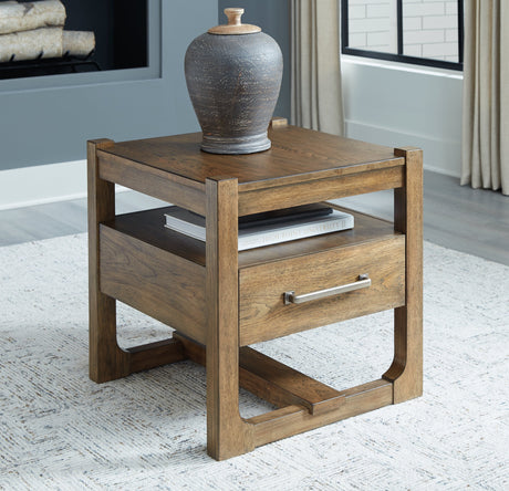 Cabalynn Coffee Table with 1 End Table in Light Brown by Ashley at Eve Furniture