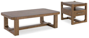 Cabalynn Coffee Table with 1 End Table in Light Brown by Ashley at Eve Furniture
