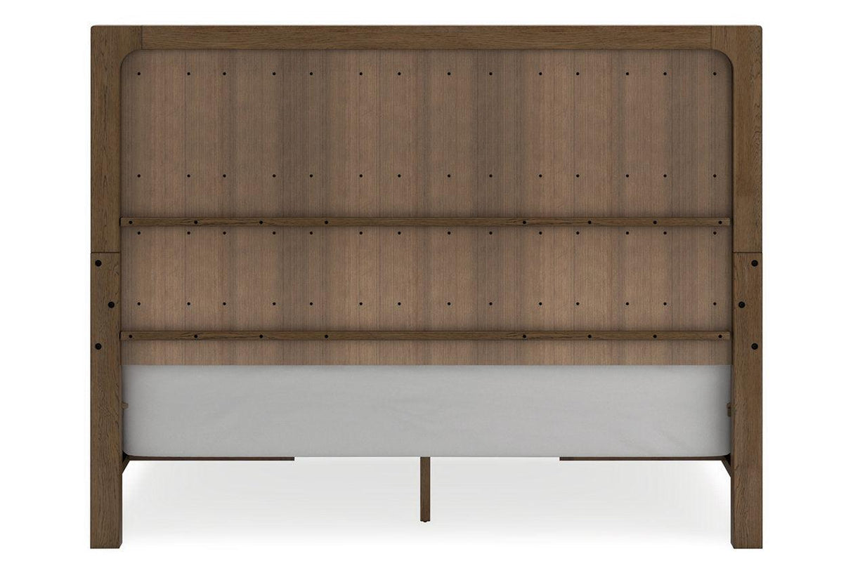 Cabalynn Light Brown California King Panel Bed with Storage by Ashley at Eve Furniture