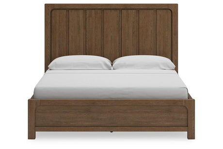 Cabalynn Light Brown California King Panel Bed with Storage by Ashley at Eve Furniture