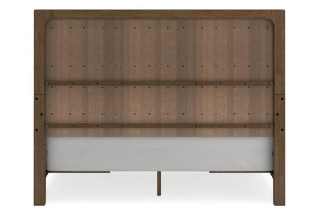 Cabalynn Light Brown California King Panel Bed with Storage by Ashley at Eve Furniture