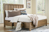 Cabalynn Light Brown California King Storage Platform Bed by Ashley at Eve Furniture
