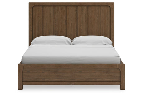 Cabalynn Light Brown California King Storage Platform Bed by Ashley at Eve Furniture