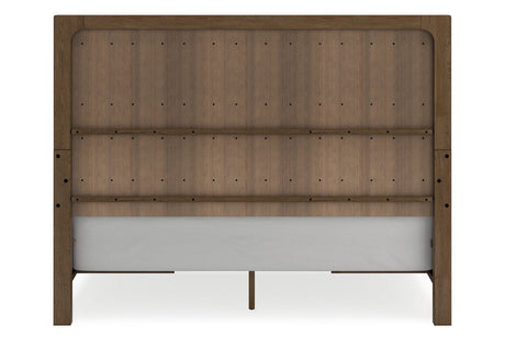 Cabalynn Light Brown California King Storage Platform Bed by Ashley at Eve Furniture