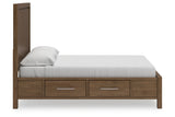 Cabalynn Light Brown California King Storage Platform Bed by Ashley at Eve Furniture