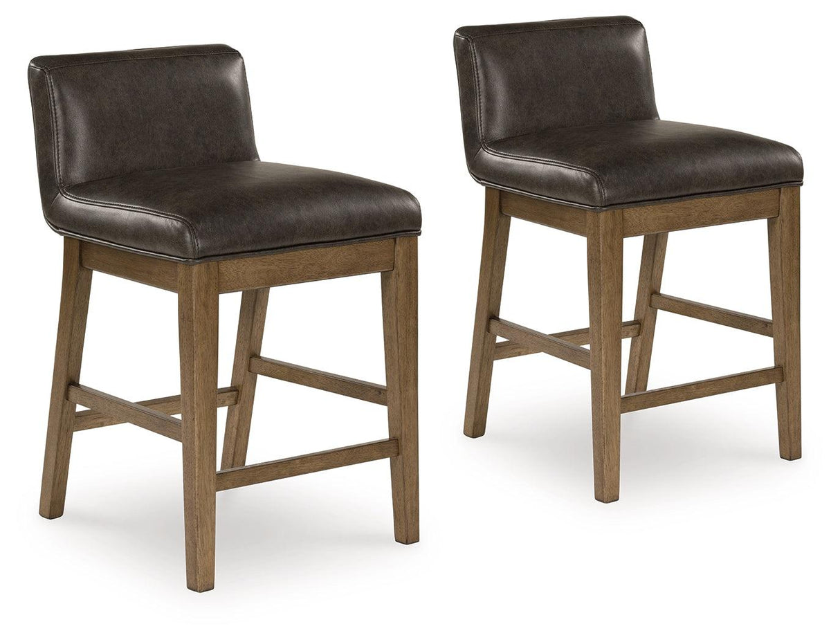 Cabalynn Light Brown Counter Height Barstool, Set of 2 by Ashley at Eve Furniture