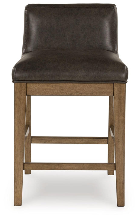 Cabalynn Light Brown Counter Height Barstool, Set of 2 by Ashley at Eve Furniture