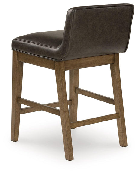 Cabalynn Light Brown Counter Height Barstool, Set of 2 by Ashley at Eve Furniture