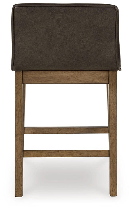 Cabalynn Light Brown Counter Height Barstool, Set of 2 by Ashley at Eve Furniture