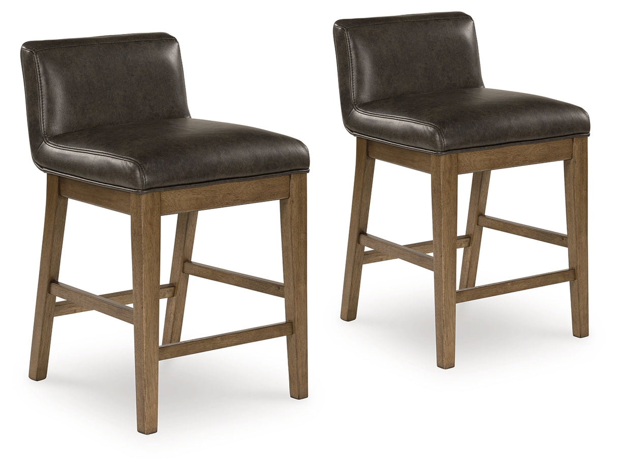 Cabalynn Light Brown Counter Height Barstool, Set of 2