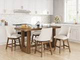 Cabalynn Light Brown Counter Height Dining Table and 4 Barstools by Ashley at Eve Furniture