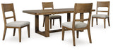 Cabalynn Light Brown Dining Table and 4 Chairs by Ashley at Eve Furniture