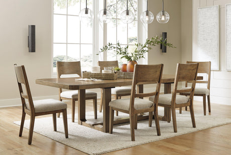 Cabalynn Light Brown Dining Table and 6 Chairs by Ashley at Eve Furniture