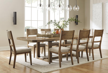 Cabalynn Light Brown Dining Table and 8 Chairs by Ashley at Eve Furniture