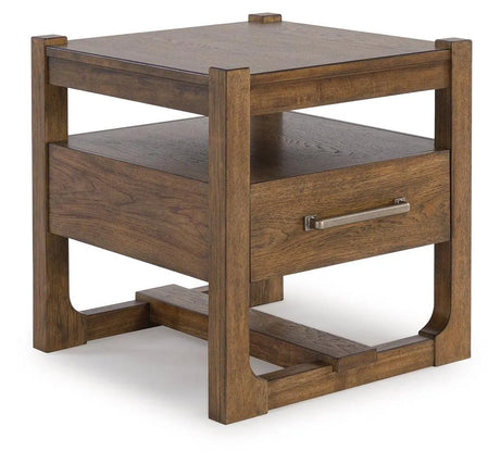 Cabalynn Light Brown End Table by Ashley at Eve Furniture