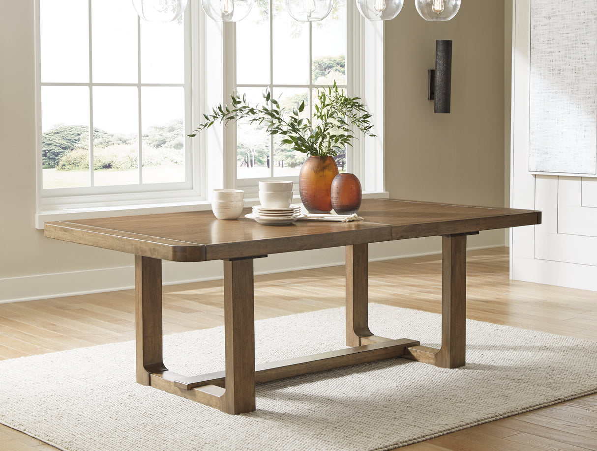 Cabalynn Light Brown Extension Dining Room Set by Ashley at Eve Furniture