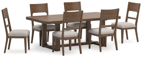 Cabalynn Light Brown Extension Dining Room Set by Ashley at Eve Furniture