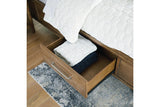 Cabalynn Light Brown King Panel Bed with Storage by Ashley at Eve Furniture