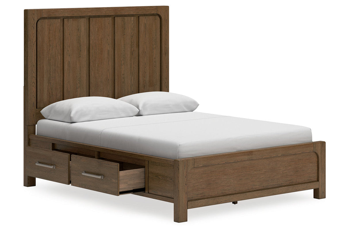Cabalynn Light Brown Queen Storage Platform Bed by Ashley at Eve Furniture