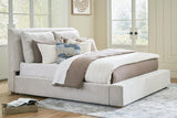 Cabalynn Light Brown Queen Upholstered Bed by Ashley at Eve Furniture