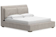 Cabalynn Light Brown Queen Upholstered Platform Bed by Ashley at Eve Furniture