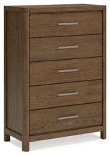 Cabalynn Light Brown Upholstered Panel Bedroom Set by Ashley at Eve Furniture