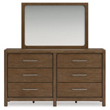 Cabalynn Light Brown Upholstered Panel Bedroom Set by Ashley at Eve Furniture