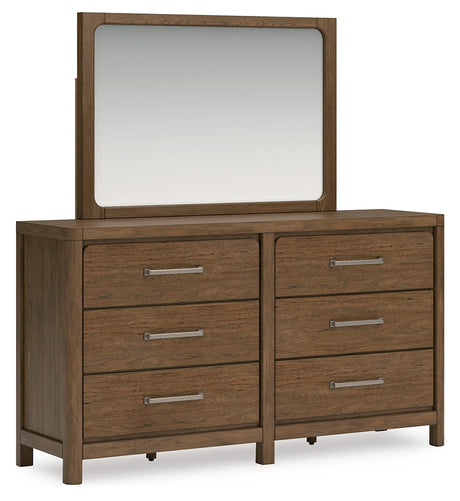 Cabalynn Light Brown Upholstered Panel Bedroom Set by Ashley at Eve Furniture
