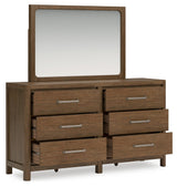 Cabalynn Light Brown Upholstered Panel Bedroom Set by Ashley at Eve Furniture