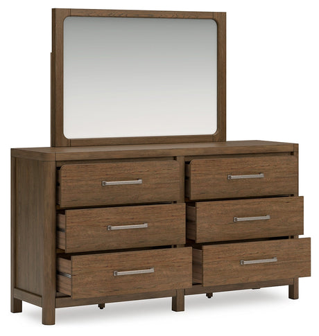 Cabalynn Light Brown Upholstered Panel Bedroom Set by Ashley at Eve Furniture