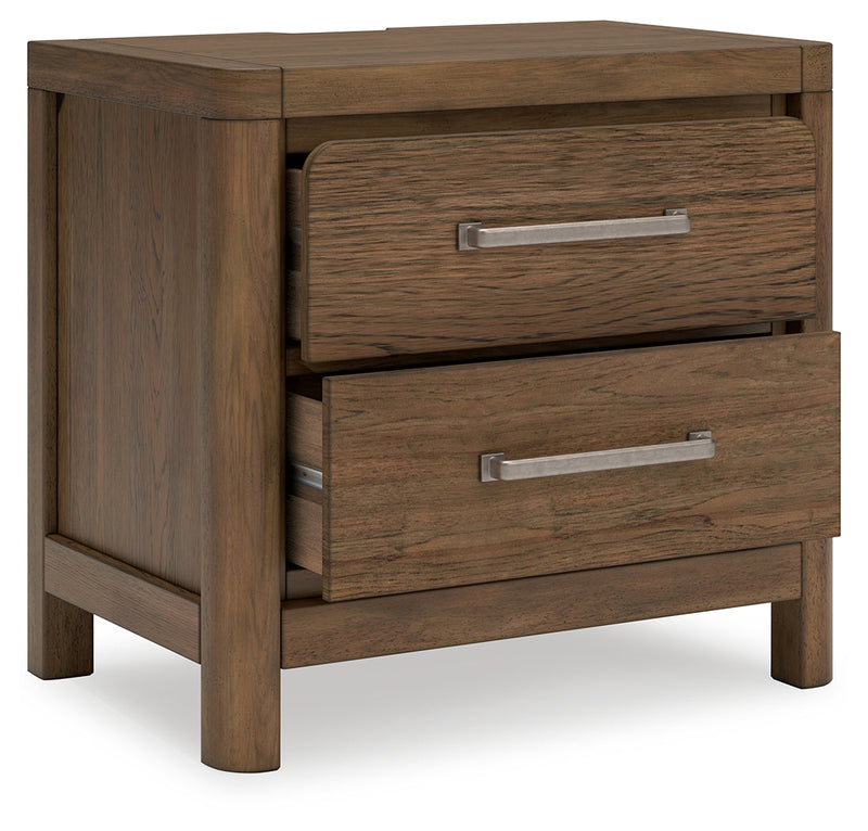 Cabalynn Light Brown Upholstered Panel Bedroom Set by Ashley at Eve Furniture