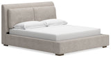 Cabalynn Light Brown Upholstered Panel Bedroom Set by Ashley at Eve Furniture