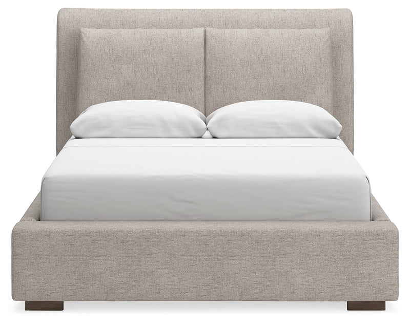 Cabalynn Light Brown Upholstered Panel Bedroom Set by Ashley at Eve Furniture