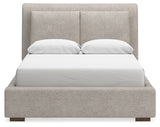 Cabalynn Light Brown Upholstered Panel Bedroom Set by Ashley at Eve Furniture