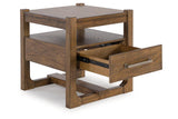 Cabalynn Light Brown Coffee Table and 2 End Tables by Ashley at Eve Furniture