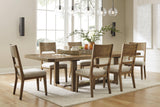 Cabalynn Light Brown Dining Table and 6 Chairs by Ashley at Eve Furniture