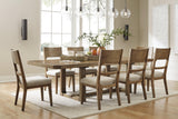 Cabalynn Light Brown Dining Table and 8 Chairs by Ashley at Eve Furniture