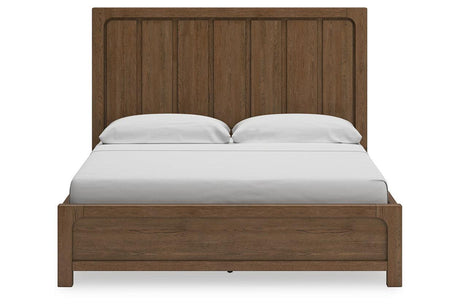 Cabalynn Light Brown King Panel Bed with Storage by Ashley at Eve Furniture