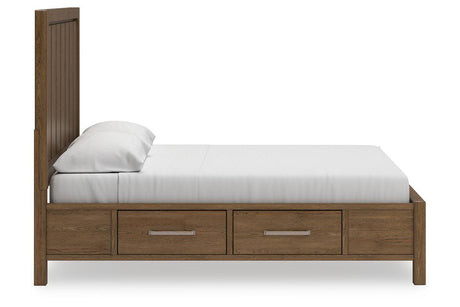 Cabalynn Light Brown King Panel Bed with Storage by Ashley at Eve Furniture
