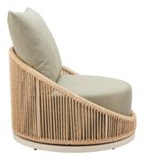 Cabana Multicolor Outdoor Swivel Chair by Zuomod at Eve Furniture