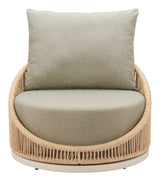 Cabana Multicolor Outdoor Swivel Chair by Zuomod at Eve Furniture