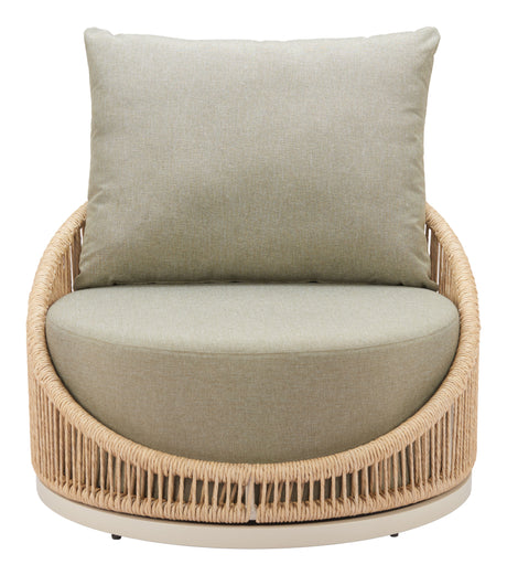 Cabana Multicolor Outdoor Swivel Chair by Zuomod at Eve Furniture