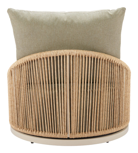 Cabana Multicolor Outdoor Swivel Chair by Zuomod at Eve Furniture