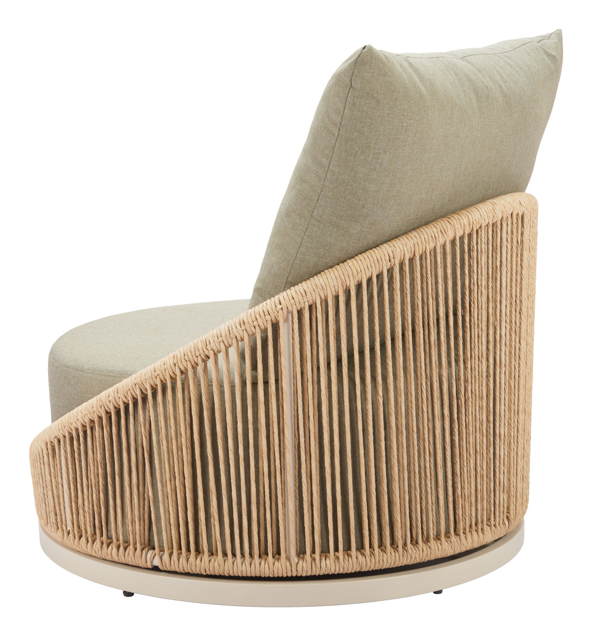 Cabana Multicolor Outdoor Swivel Chair by Zuomod at Eve Furniture