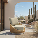 Cabana Multicolor Outdoor Swivel Chair by Zuomod at Eve Furniture